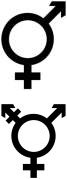 gender neutral symbol and transgender symbol